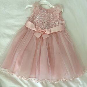 Light pink baby/ toddler dress birthday/ flower girl / party dress